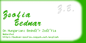 zsofia bednar business card